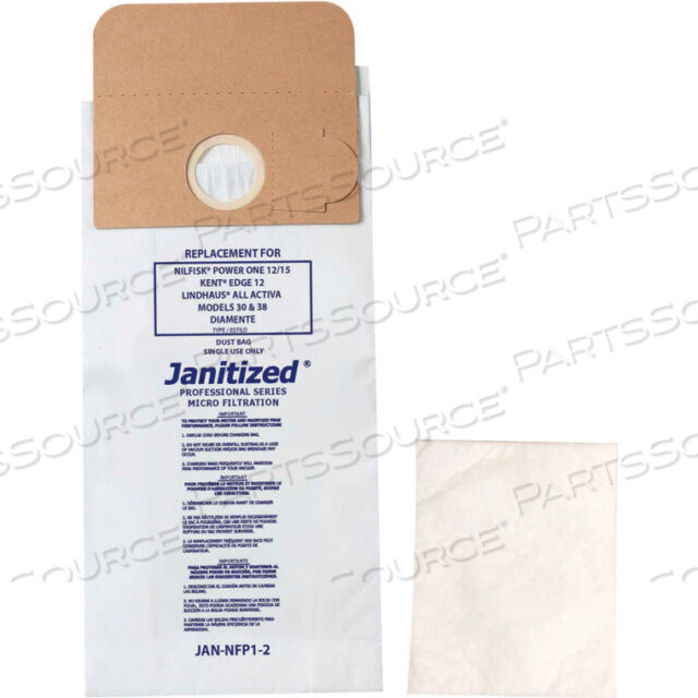 ADVANCE PAPER VACUUM BAG - POWER ONE 12 & 15