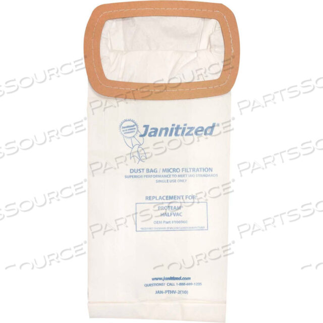 PROTEAM PAPER VACUUM BAG - HALF VAC