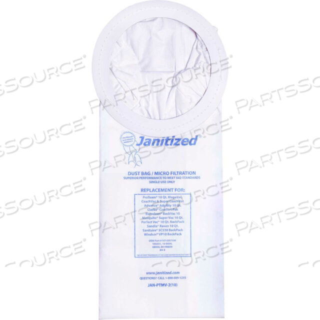 EUROCLEAN PAPER VACUUM BAG FOR EUROCLEAN BACKVAC 10