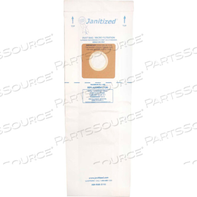 ROYAL PAPER VACUUM BAG - ALL METAL UPRIGHTS, TYPE B ROYAL MODELS