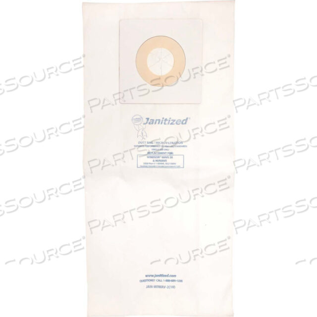 WINDSOR PAPER VACUUM BAG - WAVE & NUWAVE WIDE AREA VAC