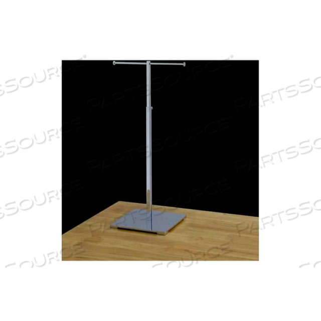 SINGLE JEWELRY STAND, ADJUSTABLE, 14-24 H, METAL, CHROME