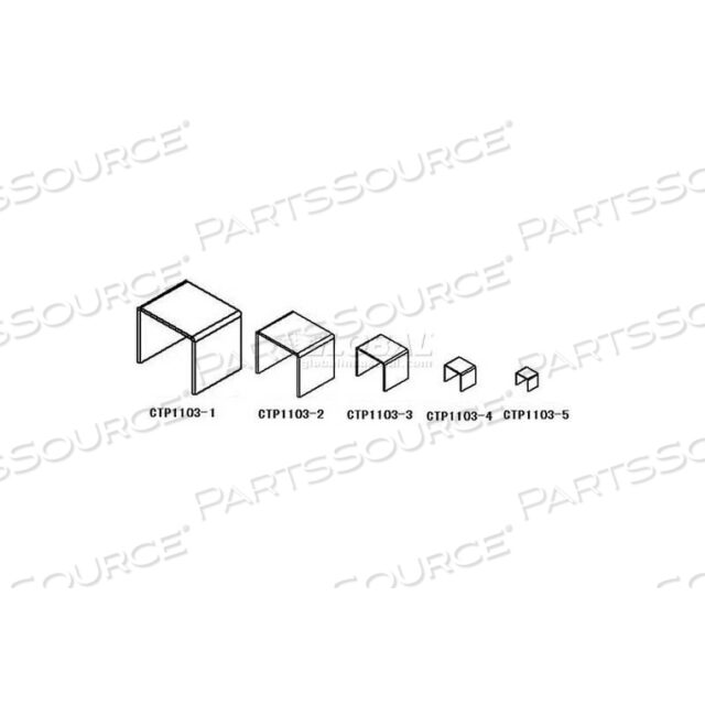 DISPLAY RISER, SET OF 5, 1-5 L X 1-5 W X 1-5 H, ACRYLIC, CLEAR