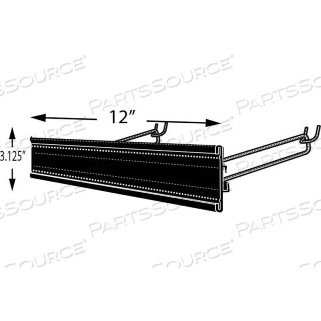 OEM#: 600312-BLKC CHANNEL, 12W X 1/4D X 3H by Azar International