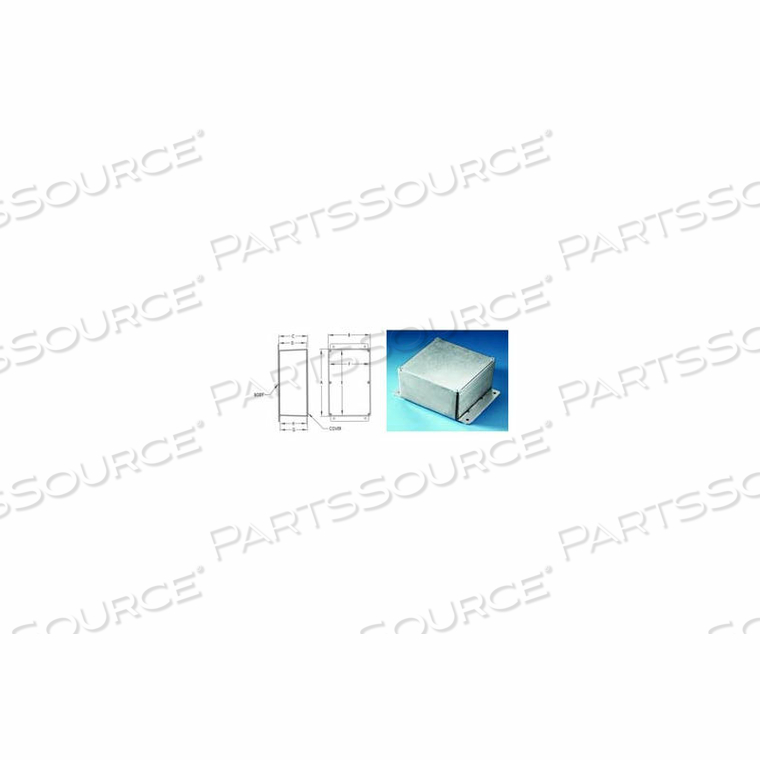 CU-4474-B ECONOBOX DIE CAST AL ENCLOSURE WITH MB 4.75 L X 4.75 W X 2.33 H BLACK - MIN QTY 3
