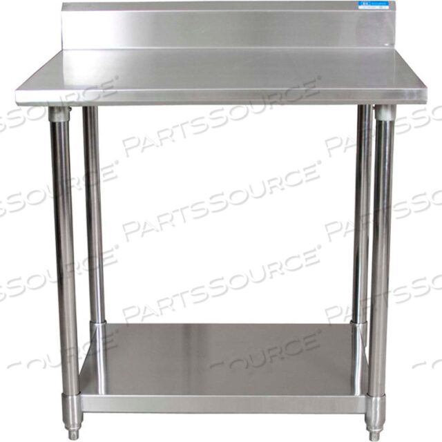 WORKBENCH W/UNDERSHELF, 16 GA. 304 SERIES STAINLESS, 5 BACKSPLASH, 36WX30D