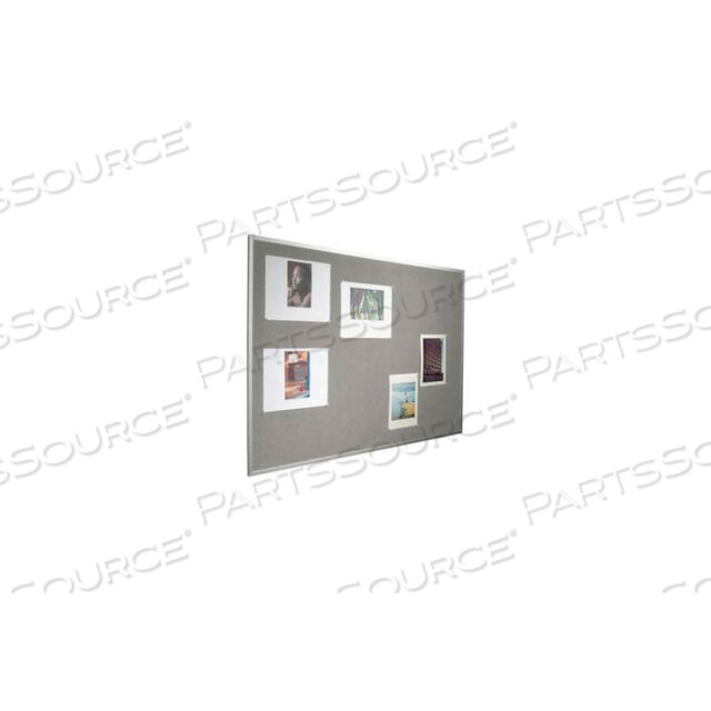 FAB-TAK TACKBOARD WITH ALUMINUM TRIM 72W X 48H GRANITE