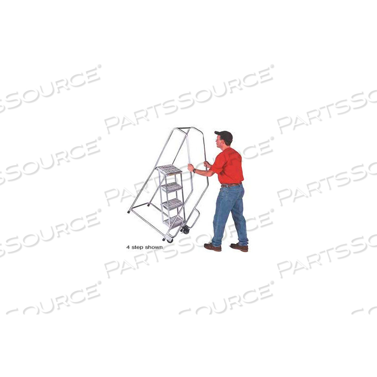 OEM#: A5SH30-TR5 STEP 24W ALUMINUM TILT AND ROLL LADDER - RIBBED TREAD by Ballymore