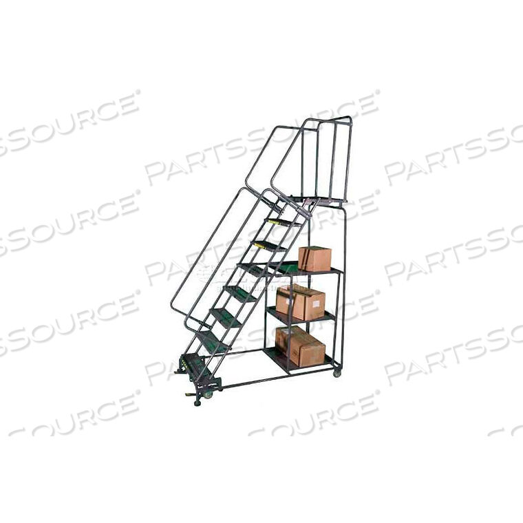 OEM#: SPL-8-NP8 STEP STEEL STOCK PICKING LADDER PERFORATED TREAD by Ballymore