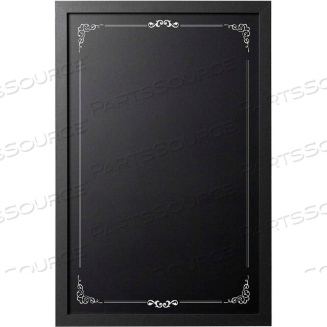 MASTERVISION DECORATIVE CHALKBOARD, 16 X 24, BLACK FRAME, WALLMOUNT