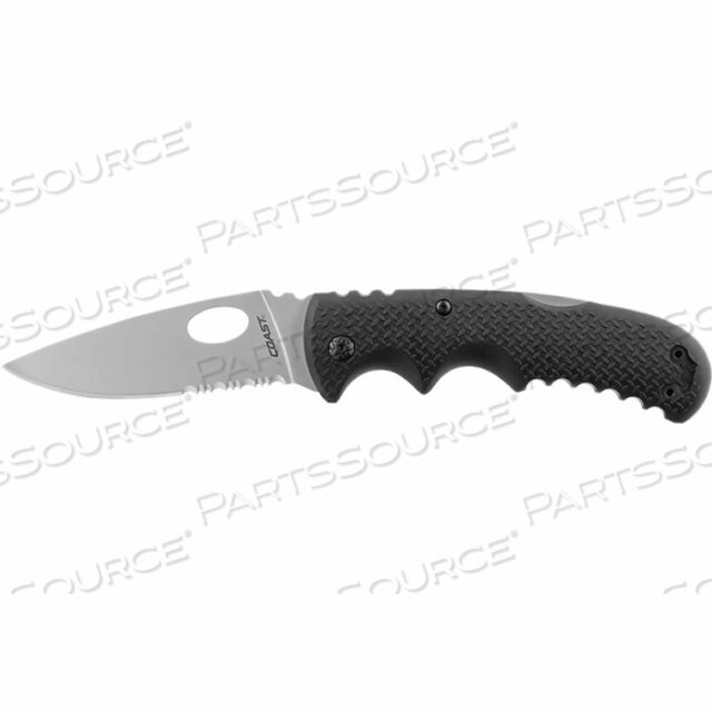 3-3/4 7CR17 STAINLESS STEEL BLADE LOCKBACK FOLDING KNIFE W/ RUBBERIZED HANDLE