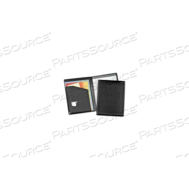 SEALED VINYL PAD HOLDER, LETTER-SIZE, 9-1/2 X 12-1/2, BLACK