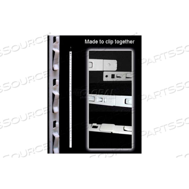 OEM#: CS-12NT12 STATION, NO TAPE, NO HEADER, 32-1/2L, WHITE by Clip Strip Corp.