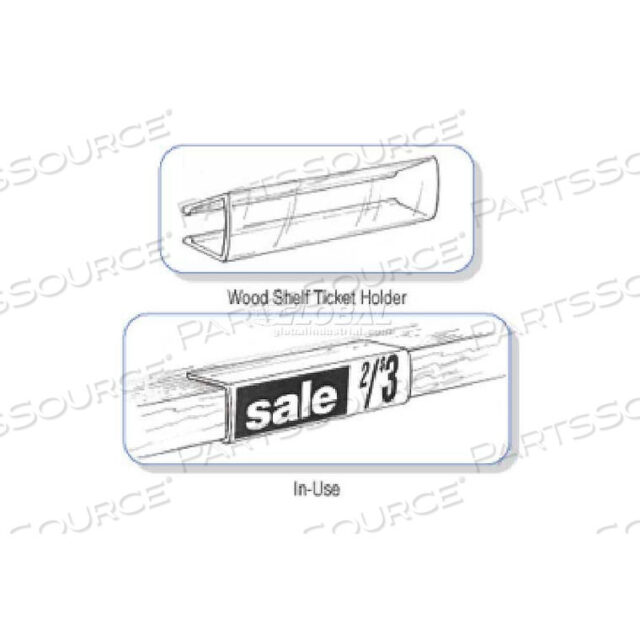OEM#: WTH-385CWOOD SHELF TICKET HOLDERS, 7/8H X 3-1/4W by Clip Strip Corp.