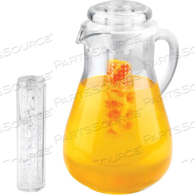 ACRYLIC PITCHER WITH ICE AND INFUSION CHAMBER 3/4 GALLON 11 DIA.