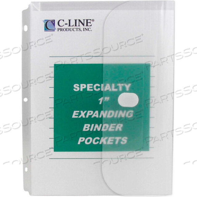 BIODEGRADABLE BINDER POCKET, CLEAR, 10/PK