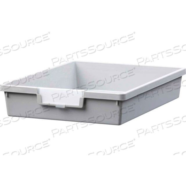 STANDARD WIDTH SINGLE DEPTH STORAGE TOTE TRAY - 16-3/4L X 12-5/16W X 3H GRAY