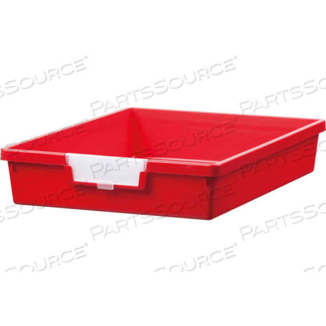STANDARD WIDTH SINGLE DEPTH STORAGE TOTE TRAY - 16-3/4L X 12-5/16W X 3H RED