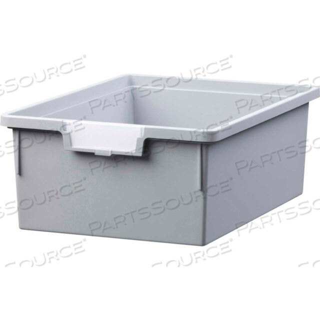 STANDARD WIDTH DOUBLE DEPTH STORAGE TOTE TRAY - 16-3/4L X 12-5/16W X 6H GRAY
