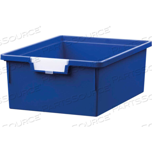 STANDARD WIDTH DOUBLE DEPTH STORAGE TOTE TRAY - 16-3/4L X 12-5/16W X 6H BLUE