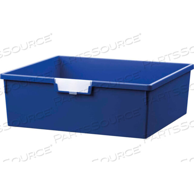 EXTRA WIDE DOUBLE DEPTH STORAGE TOTE TRAY - 16-3/4L X 18-1/2W X 6H BLUE