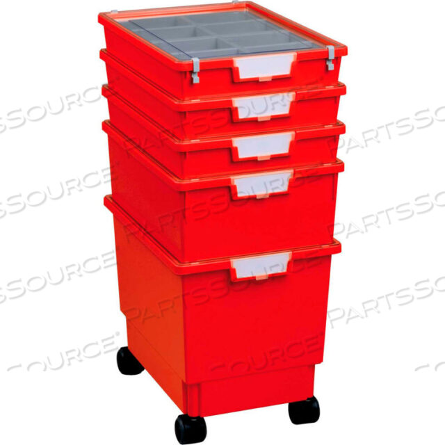 STANDARD WIDTH ROLLATRAY KIT - 16-3/4L X 12-5/16W X 28-1/8H RED