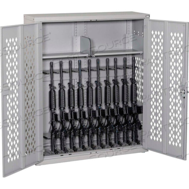 OEM#: AWC45H12R-1-WS25ARGOS GUN CABINET AWC50H12R-1 - HOLDS 12 RIFLES WITH 2 HALF SHELVES 42W X 15D X 45H STEALTH by Datum Filing