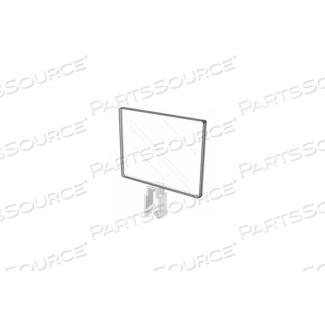 11W X 7H POLYCARBONATE SIGN HOLDER W/ ALL-PURPOSE CLAMP - CLEAR