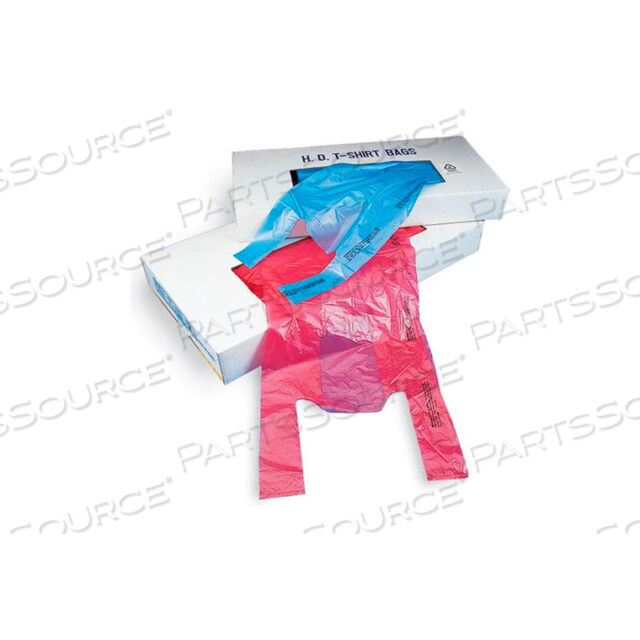 T-SHIRT BAG IN DISPENSER CARTON 21 X 10 0.6 MIL BLUE 1,000 PACK