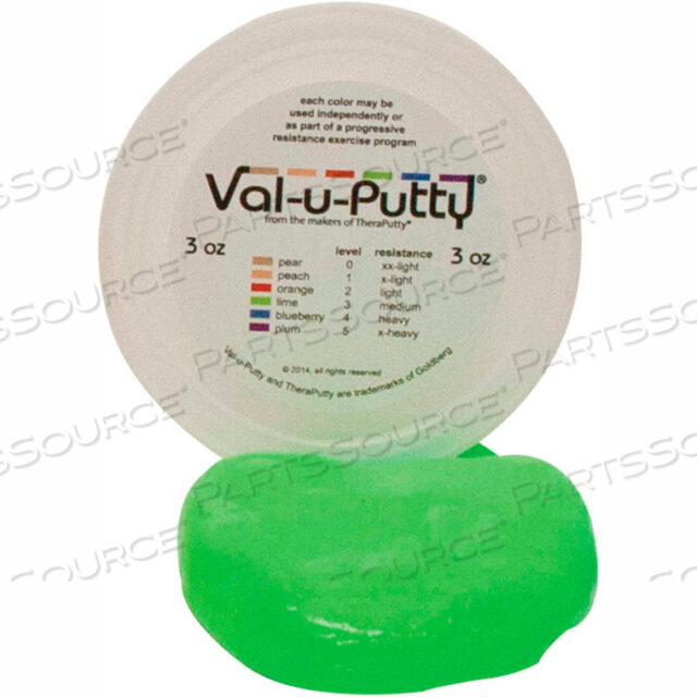 OEM#: 10-3913VAL-U-PUTTY EXERCISE PUTTY, LIME, MEDIUM, 3 OUNCE by Fabrication Enterprises