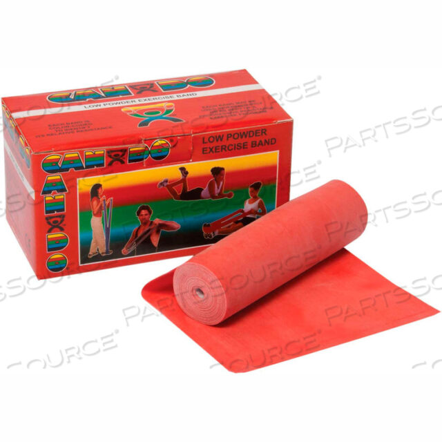 OEM#: 10-5212CANDO LOW POWDER EXERCISE BAND, RED, 6 YARD ROLL, 1 ROLL/BOX by Fabrication Enterprises
