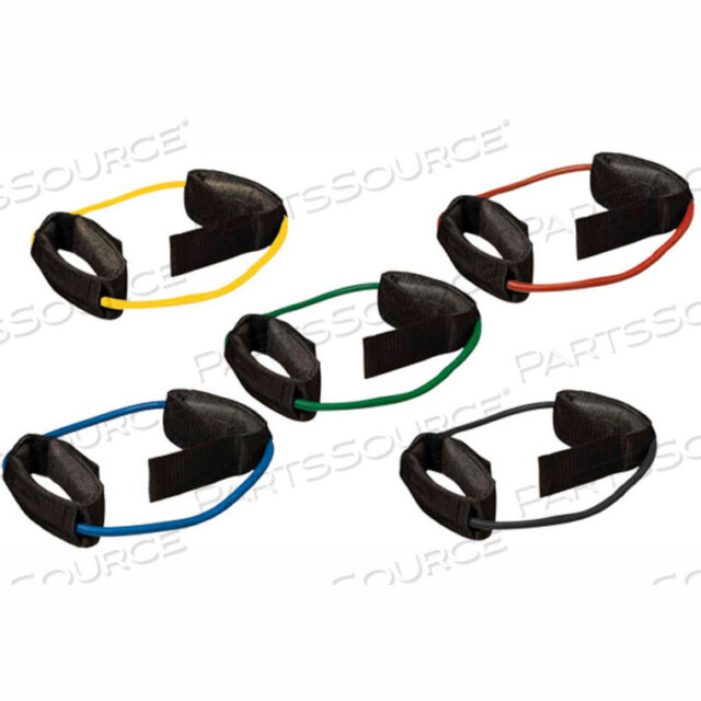 OEM#: 10-5769CANDO TUBING WITH CUFF EXERCISER, 35 CIRCUMFERENCE, 5 COLOR SET by Fabrication Enterprises