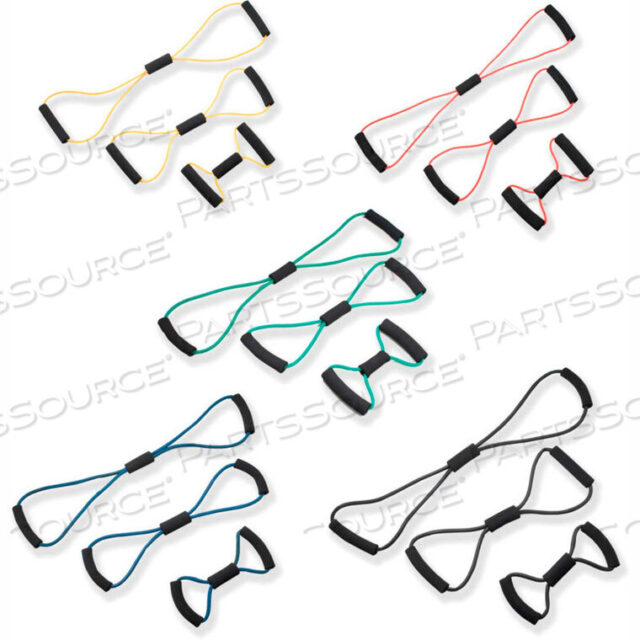 OEM#: 10-5839CANDO BOWTIE TUBING EXERCISER, FULL BODY SET -14, 22, 30), 5 COLOR SET by Fabrication Enterprises
