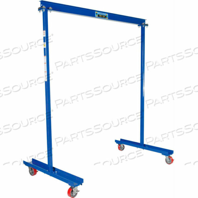 OEM#: FPG-20FIXED HEIGHT WORK AREA PORTABLE GANTRY CRANE, 59-3/4W X 7-13/16H, 2000 LB. CAP. by Vestil Manufacturing Corp.