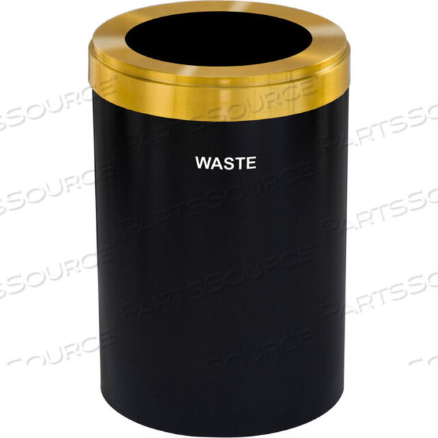 OEM#: W-2042BK-BE-WVALUE RECYCLEPRO SINGLE STREAM SATIN BLACK/SATIN BRASS, 41 GALLON WASTE - W-2042 by Glaro Products Inc