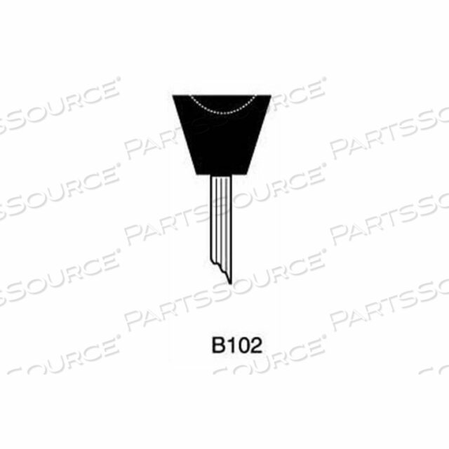 MOUNTED POINT B102, 5/8 X 1/2 - 1/8X1-1/2 SHANK, 60, BLUE