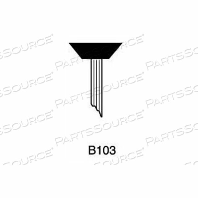 MOUNTED POINT B103, 5/8 X 3/16 - 1/8X1-1/2 SHANK, 80, BLUE