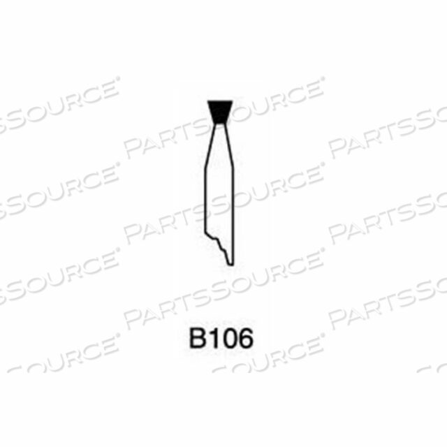 MOUNTED POINT B106, 1/8 X 1/8 - 1/8X1-1/2 SHANK, 120, BLUE