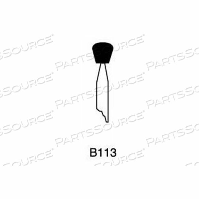 MOUNTED POINT B113, 1/4 X 1/4 - 1/8X1-1/2 SHANK, 100, BLUE