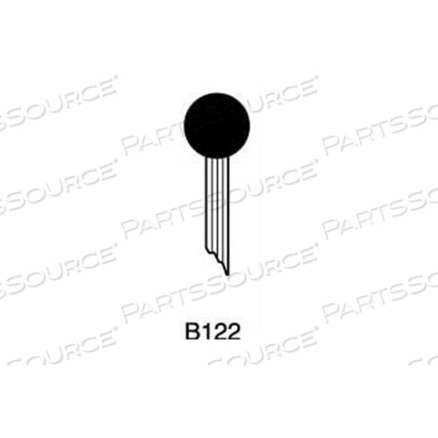 MOUNTED POINT B122, 3/8 X 3/8 - 1/8X1-1/2 SHANK, 80, RED