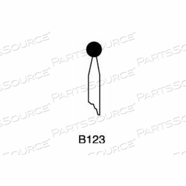 MOUNTED POINT B123, 3/16 X 3/16 - 1/8X1-1/2 SHANK, 100, WHITE