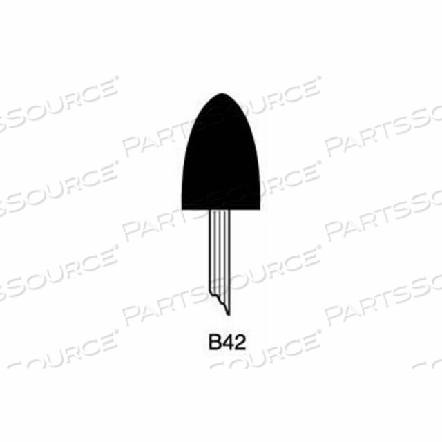 MOUNTED POINT B42, 1/2 X 3/4 - 1/8X1-1/2 SHANK, 80, BLUE
