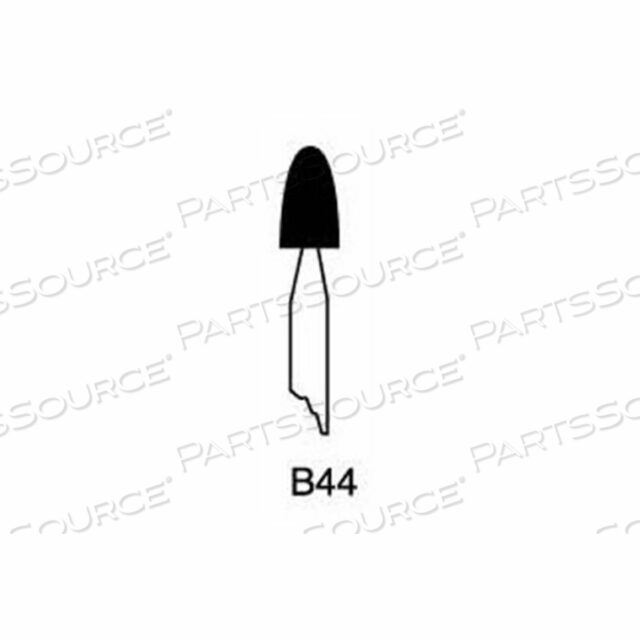 MOUNTED POINT B44, 1/4 X 3/8 - 1/8X1-1/2 SHANK, 100, WHITE