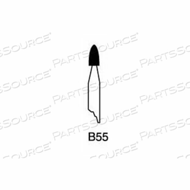 MOUNTED POINT B55, 1/8 X 1/4 - 1/8X1-1/2 SHANK, 120, BLUE