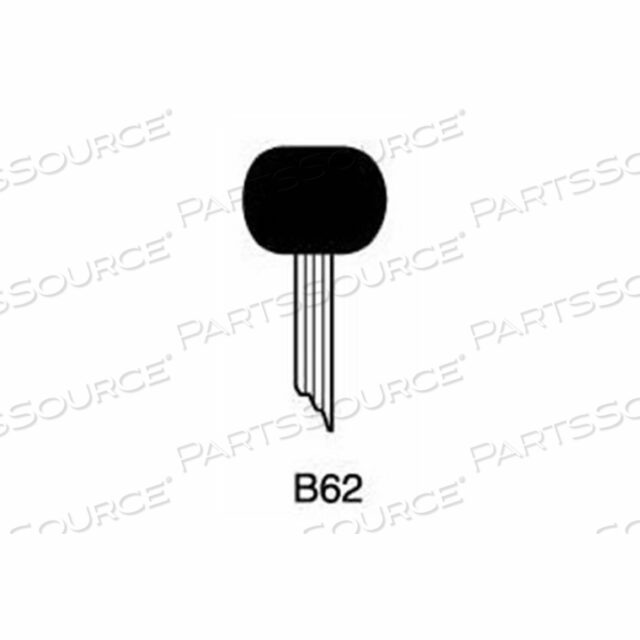 MOUNTED POINT B62, 1/2 X 3/8 - 1/8X1-1/2 SHANK, 80, RED