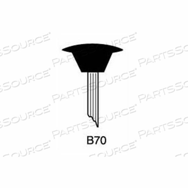 MOUNTED POINT B70, 3/4 X 1/8 - 1/8X1-1/2 SHANK, 80, RED