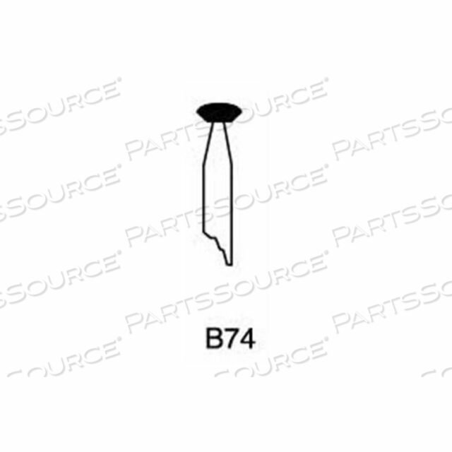 MOUNTED POINT B74, 1/4 X 1/8 - 1/8X1-1/2 SHANK, 120, RED