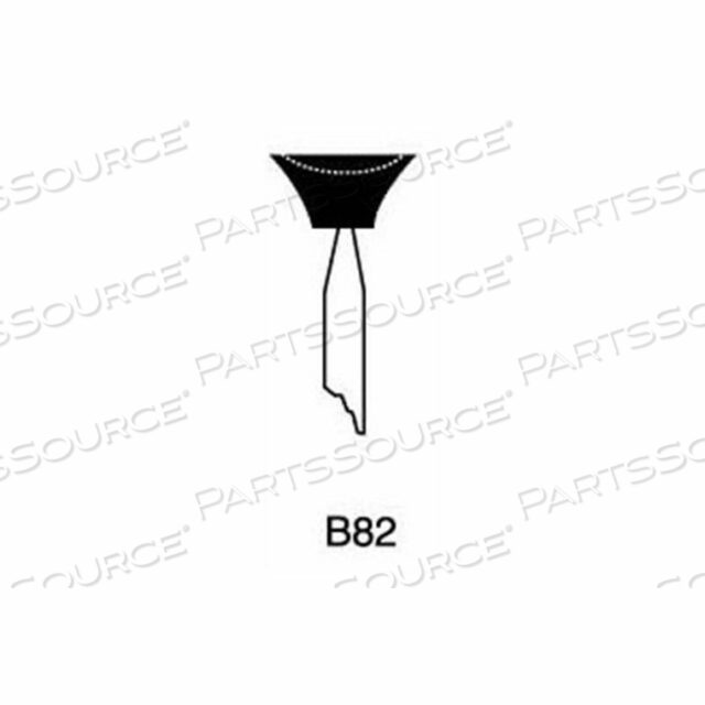 MOUNTED POINT B82, 1/2 X 1/4 - 1/8X1-1/2 SHANK, 120, BLUE