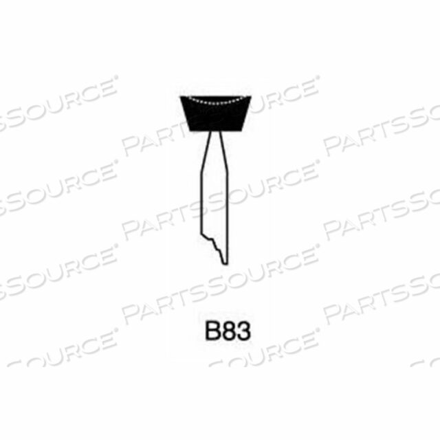 MOUNTED POINT B83, 3/8 X 3/16 - 1/8X1-1/2 SHANK, 80, BLUE
