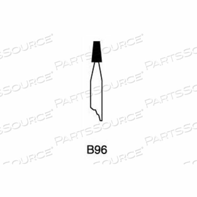 MOUNTED POINT B96, 1/8 X 1/4 - 1/8X1-1/2 SHANK, 120, RED